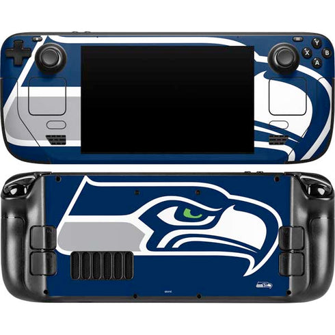 NFL Seattle Seahawks Large Logo Steam Deck Handheld Gaming Computer Skin